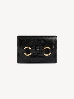 Portefeuilles Compacts-Chloé Mini Portefeuille A Trois Volets Saddie Noir