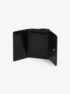 Portefeuilles Compacts-Chloé Mini Portefeuille A Trois Volets Saddie Noir