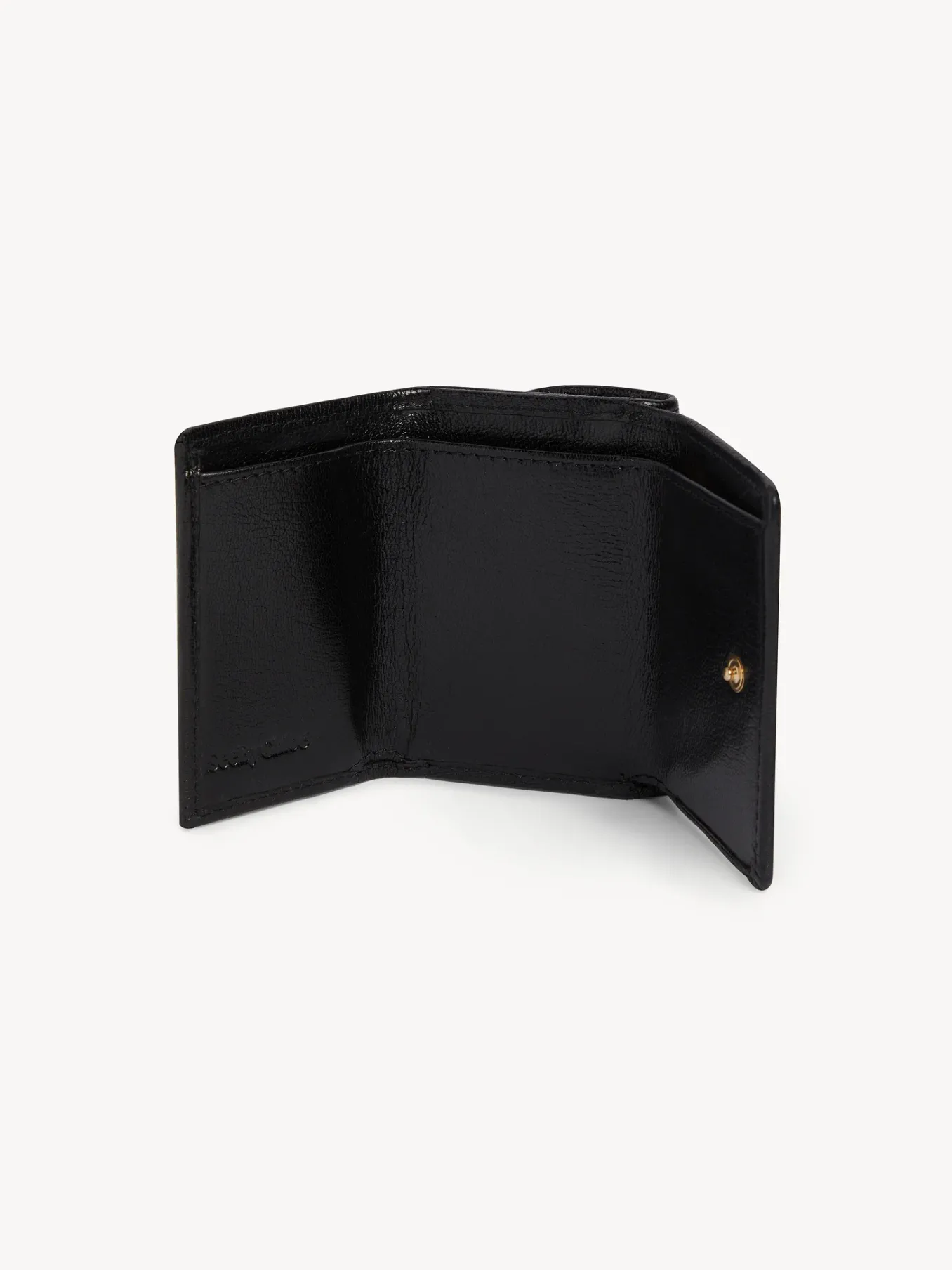 Portefeuilles Compacts-Chloé Mini Portefeuille A Trois Volets Saddie Noir