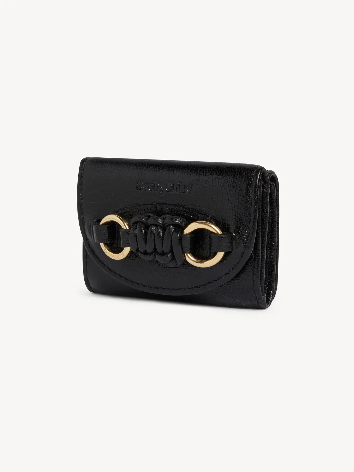 Portefeuilles Compacts-Chloé Mini Portefeuille A Trois Volets Saddie Noir