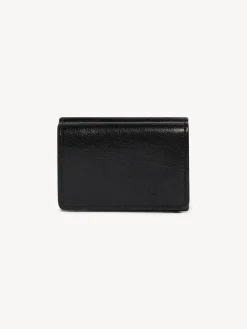Portefeuilles Compacts-Chloé Mini Portefeuille A Trois Volets Saddie Noir