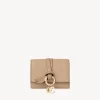 Portefeuilles Compacts-Chloé Mini Portefeuille A Trois Volets Alphabet Light Tan