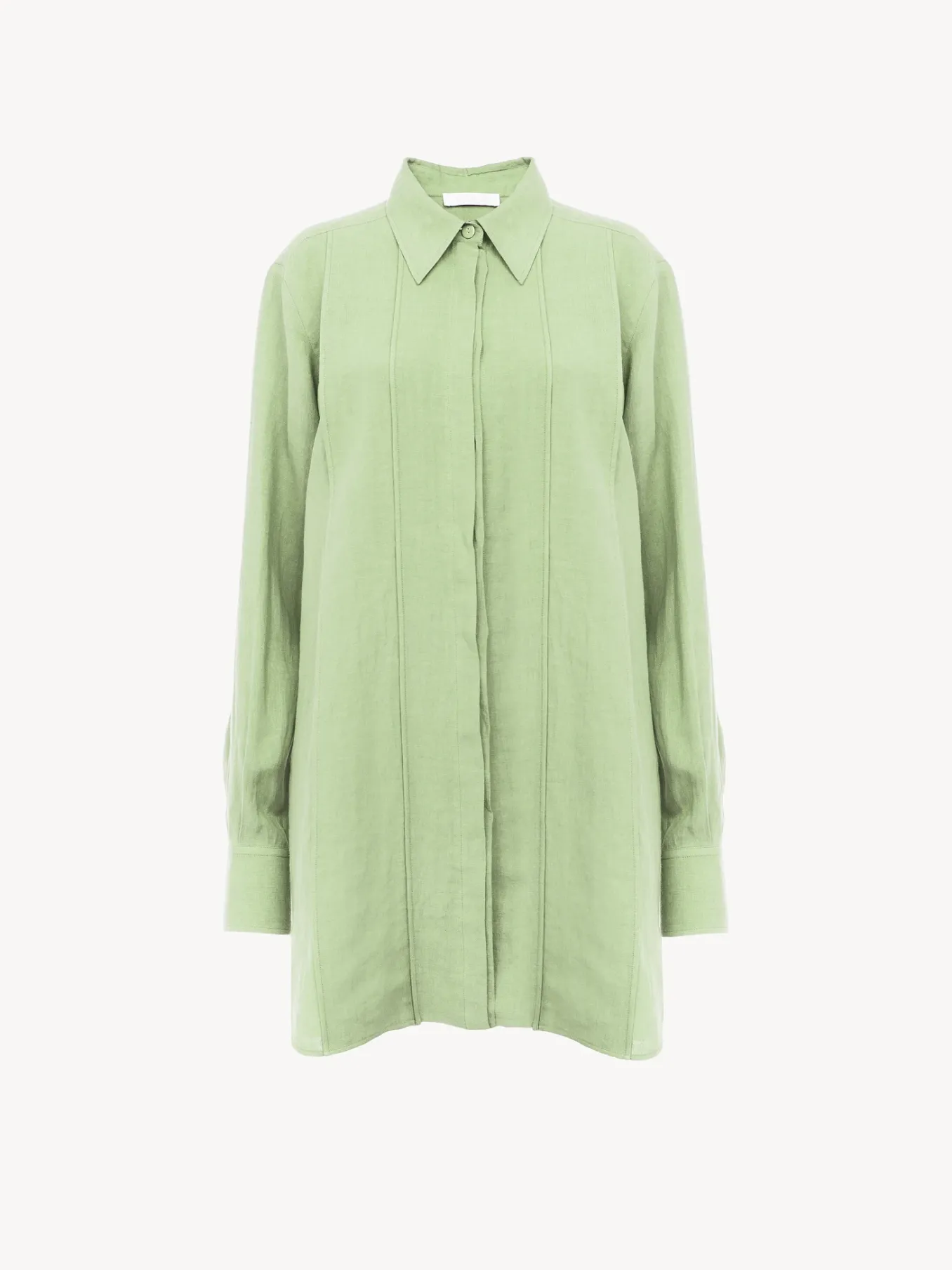 Robes-Chloé Mini Robe Chemise Limpid Green