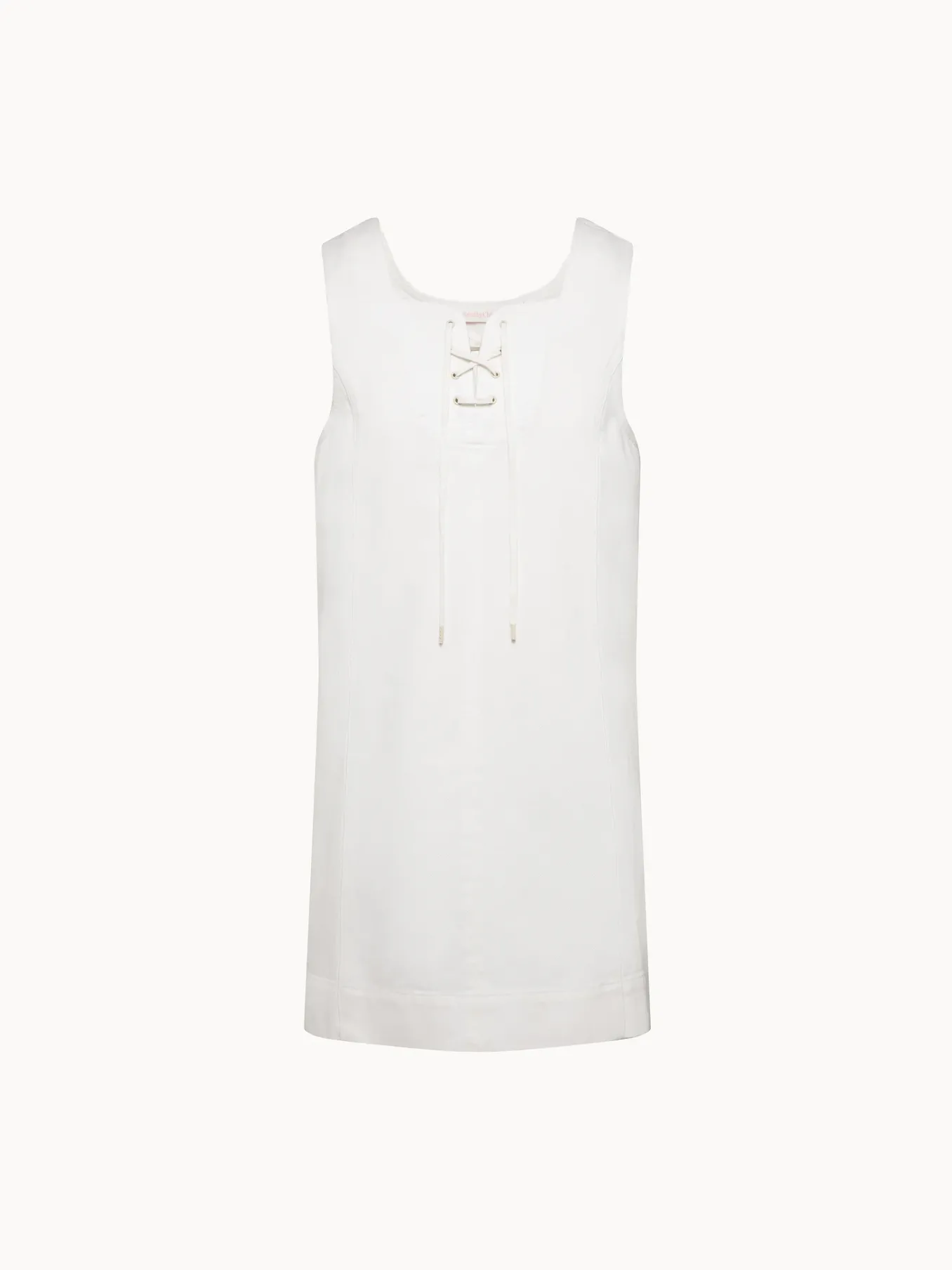 Vêtements-Chloé Mini Robe Droite Blanc