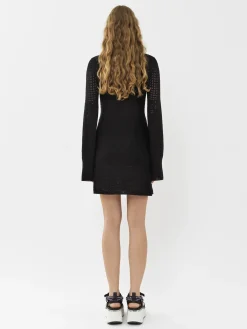 Robes-Chloé Mini Robe Manches Trompette Noir