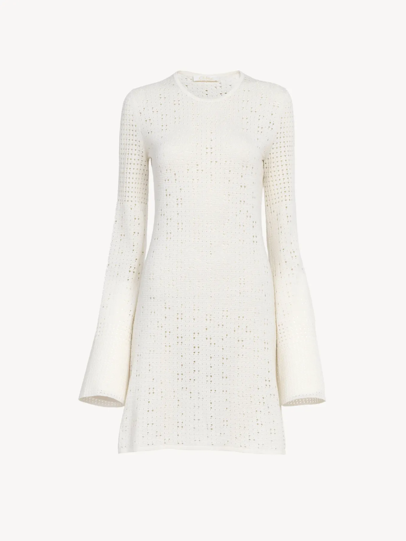 Robes-Chloé Mini Robe Manches Trompette Iconic Milk