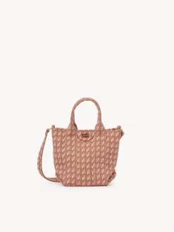 Sacs Porté Épaule-Chloé Mini Sac Cabas Laetizia Happy Orange