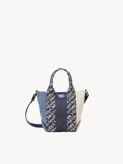 Sacs À Bandoulière-Chloé Mini Sac Cabas Laetizia Royal Navy