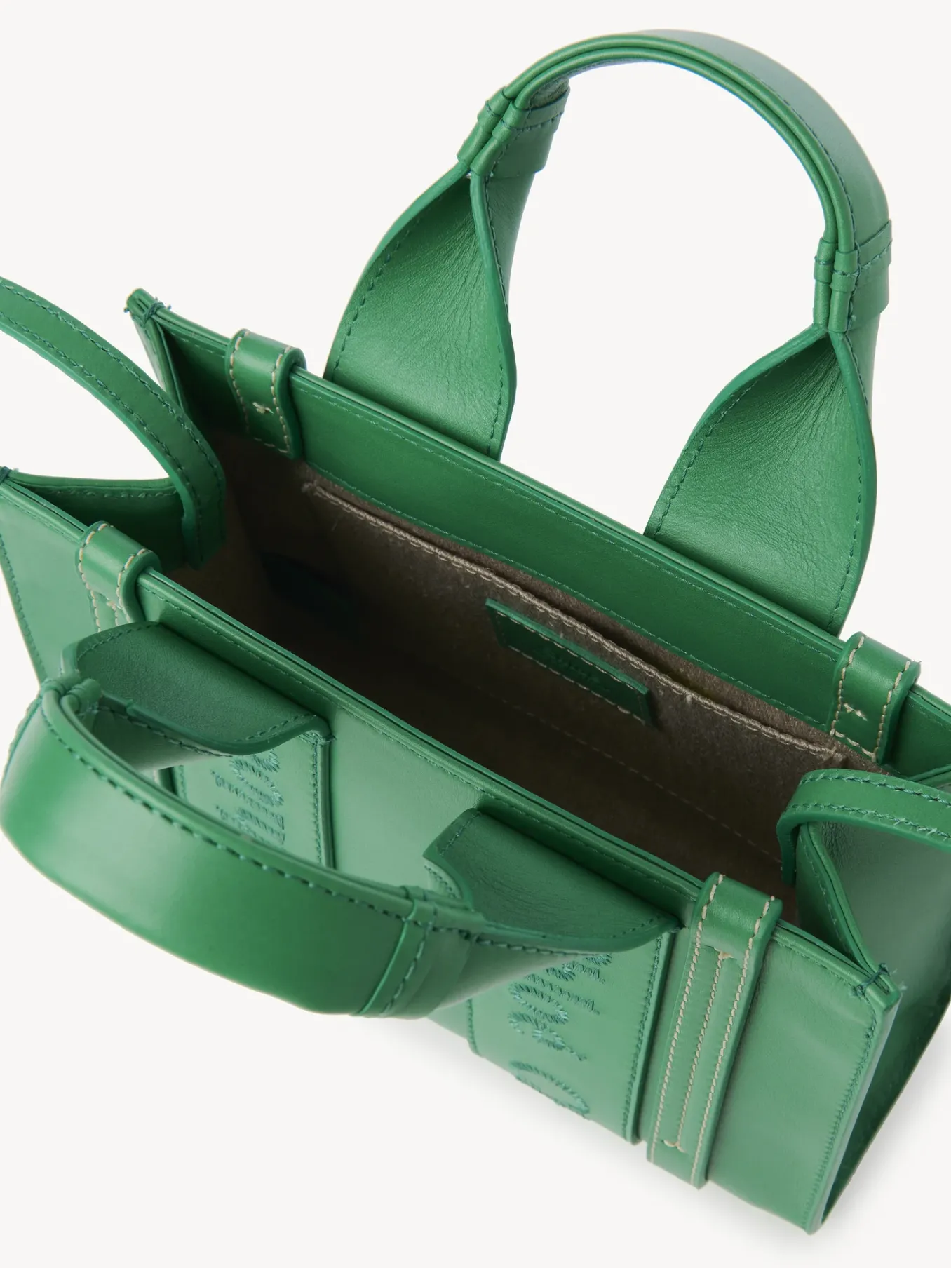 Sacs À Bandoulière-Chloé Mini Sac Cabas Woody A Bandoulière Pop Green