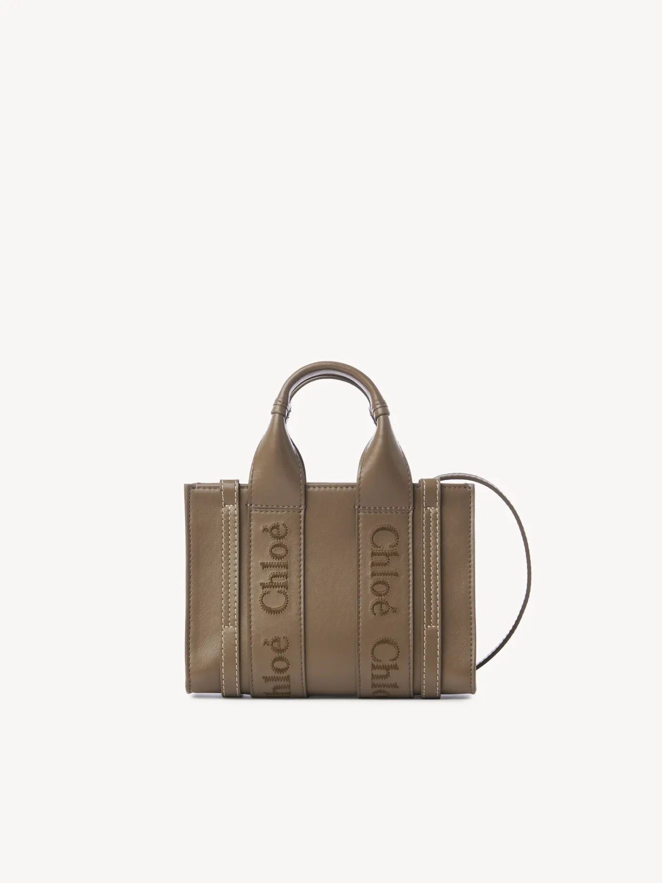 Sacs À Bandoulière-Chloé Mini Sac Cabas Woody A Bandoulière Army Green