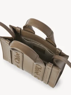 Sacs À Bandoulière-Chloé Mini Sac Cabas Woody A Bandoulière Army Green