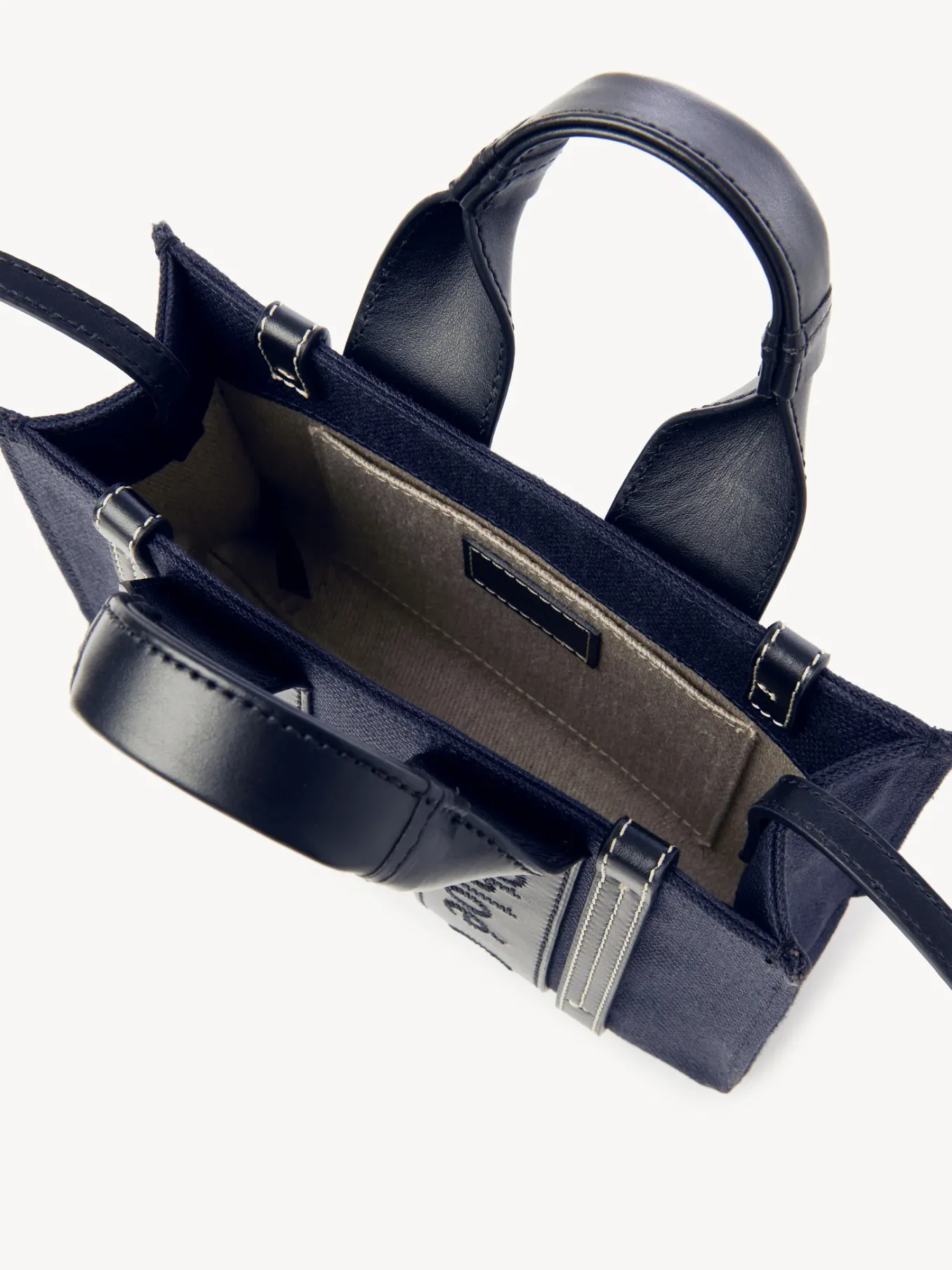 Sacs À Bandoulière-Chloé Mini Sac Cabas Woody A Bandoulière Deep Denim