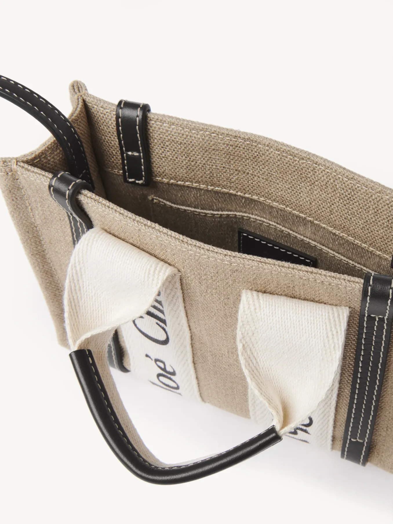 Sacs À Bandoulière-Chloé Mini Sac Cabas Woody A Bandoulière White - Blue 1