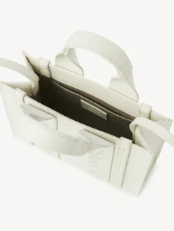 Sacs À Bandoulière-Chloé Mini Sac Cabas Woody A Bandoulière Blanc