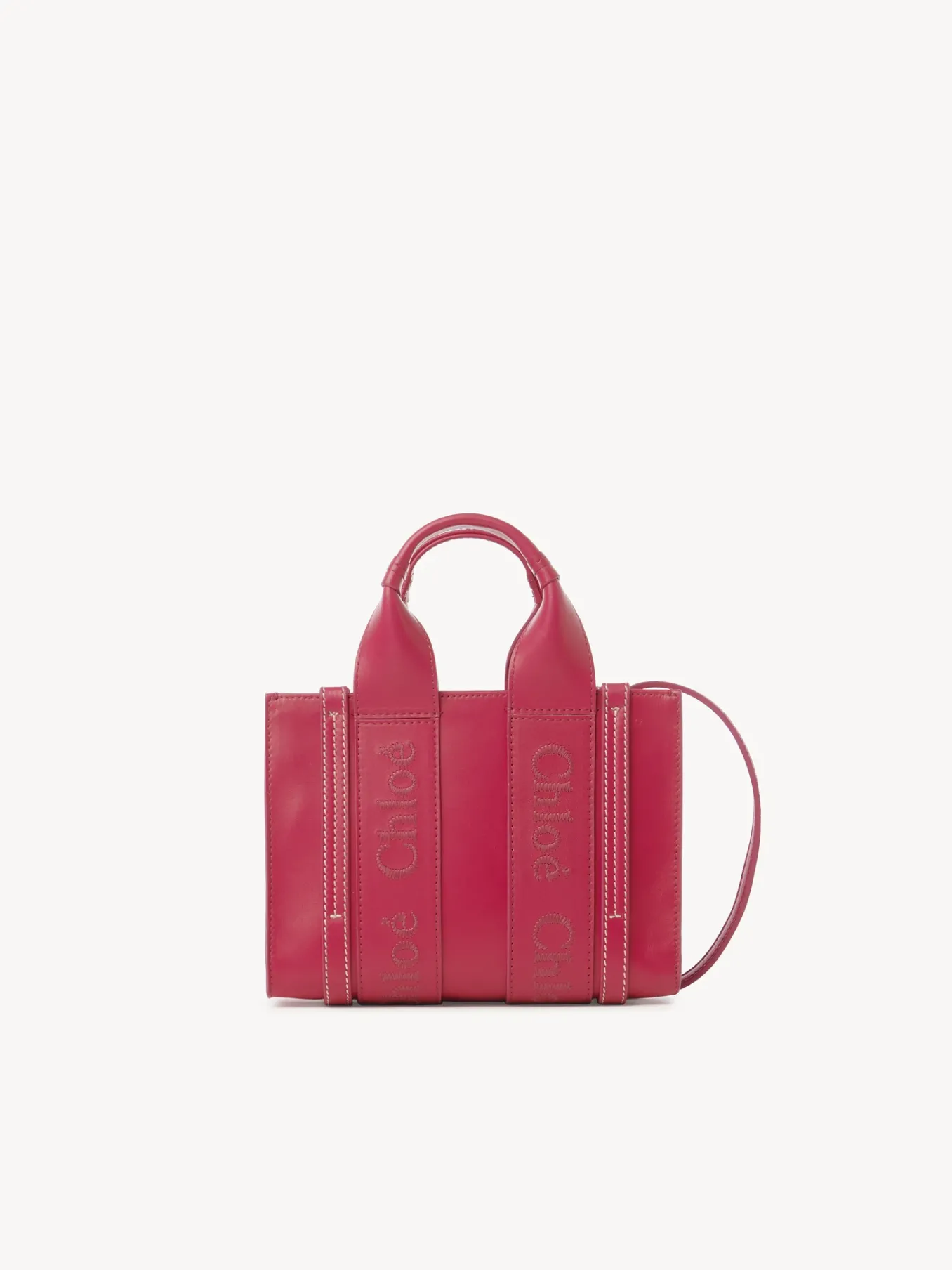 Sacs À Bandoulière-Chloé Mini Sac Cabas Woody A Bandoulière Fizzy Pink