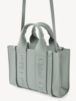 Sacs À Bandoulière-Chloé Mini Sac Cabas Woody A Bandoulière Bay Green