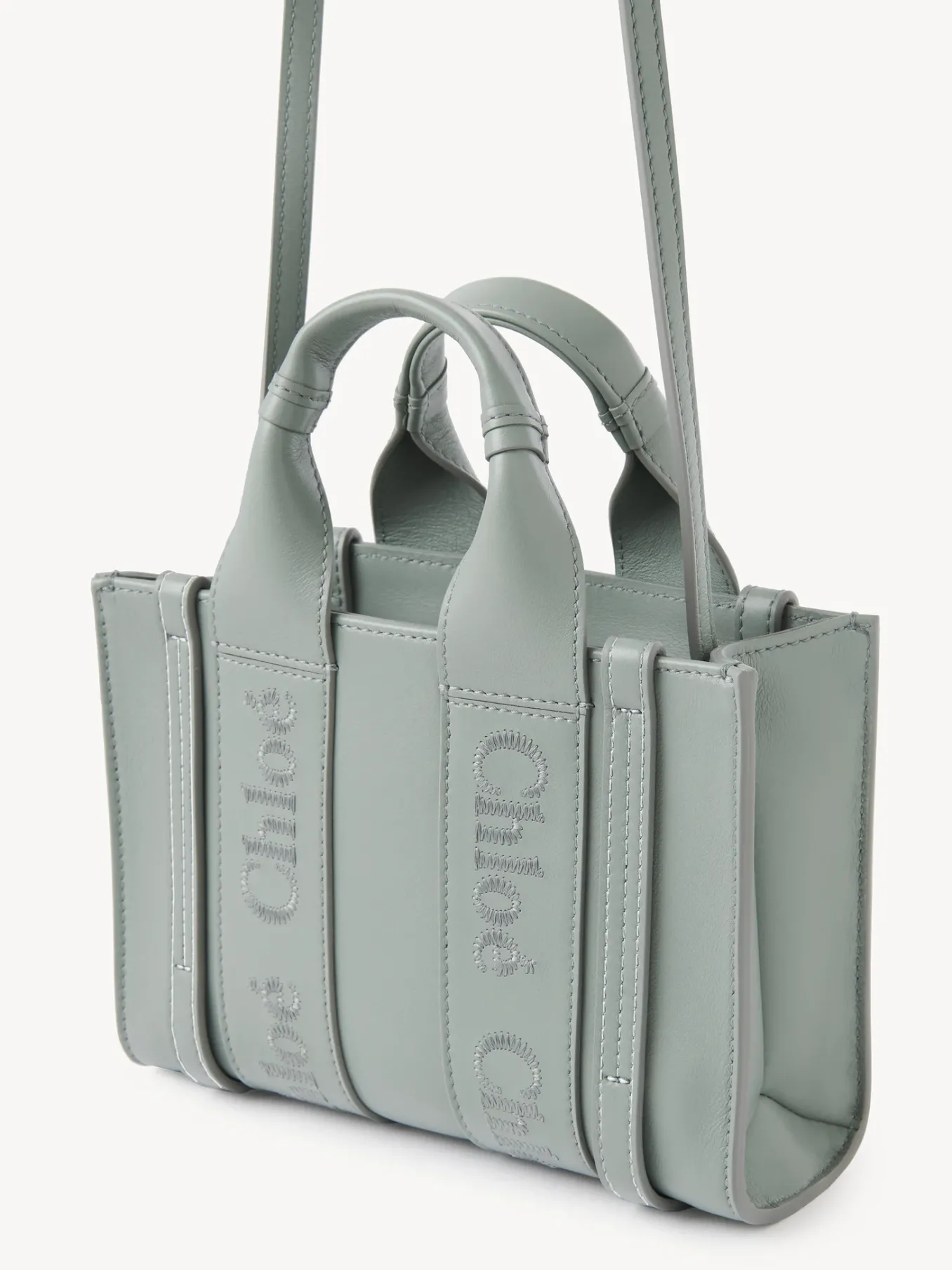 Sacs À Bandoulière-Chloé Mini Sac Cabas Woody A Bandoulière Bay Green