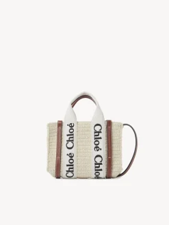 Sacs À Bandoulière-Chloé Mini Sac Cabas Woody A Bandoulière Brown - Beige 1