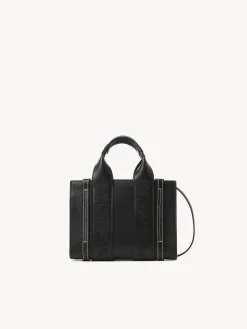 Sacs À Bandoulière-Chloé Mini Sac Cabas Woody A Bandoulière Noir