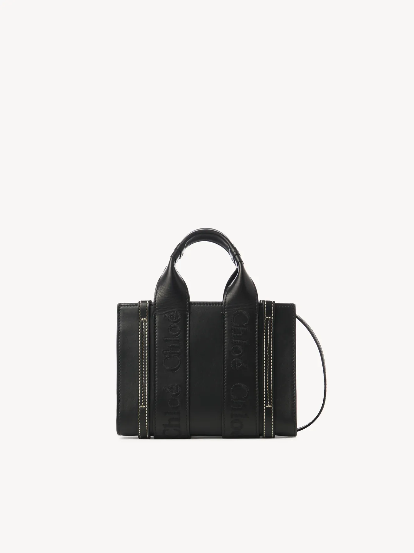 Sacs À Bandoulière-Chloé Mini Sac Cabas Woody A Bandoulière Noir