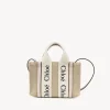 Sacs À Bandoulière-Chloé Mini Sac Cabas Woody A Bandoulière Cement Pink