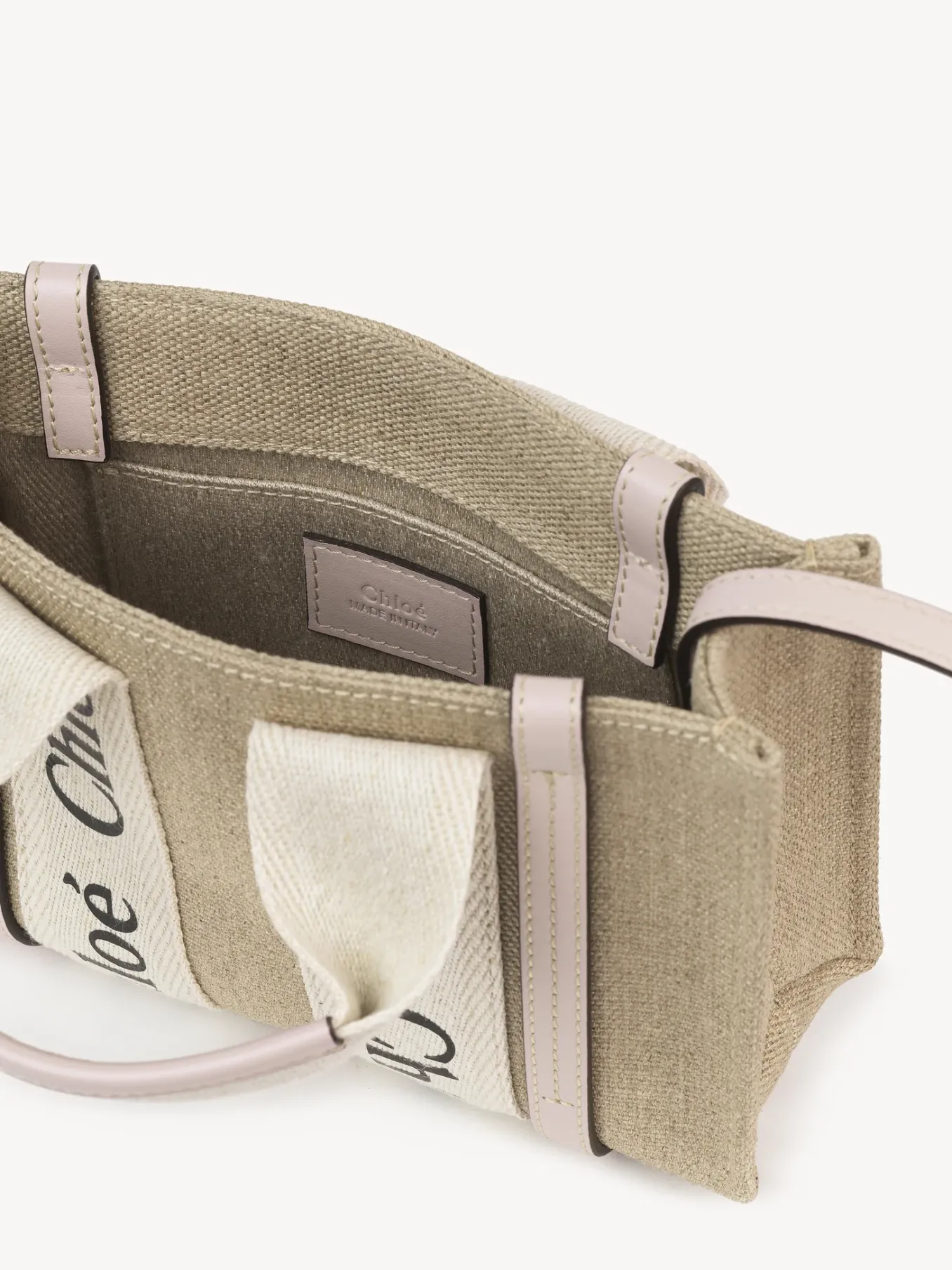 Sacs À Bandoulière-Chloé Mini Sac Cabas Woody A Bandoulière Cement Pink