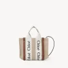 Sacs À Bandoulière-Chloé Mini Sac Cabas Woody A Bandoulière White - Brown 1