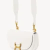 Sacs À Bandoulière-Chloé Mini Sac Demi-Lune Marcie Misty Ivory