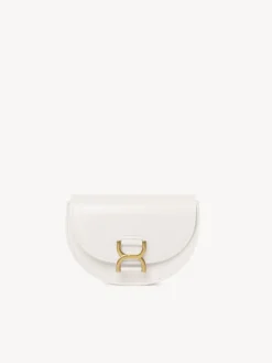Sacs À Bandoulière-Chloé Mini Sac Demi-Lune Marcie Misty Ivory