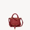 Sacs À Bandoulière-Chloé Mini Sac Double Porte Marcie Reddish Pink
