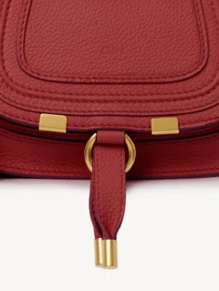 Sacs À Bandoulière-Chloé Mini Sac Double Porte Marcie Reddish Pink