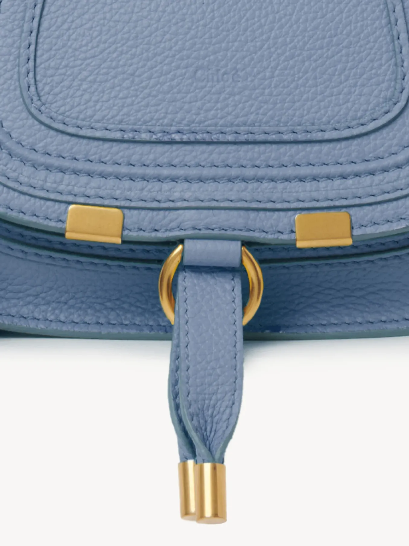 Sacs À Bandoulière-Chloé Mini Sac Double Porte Marcie Shady Cobalt