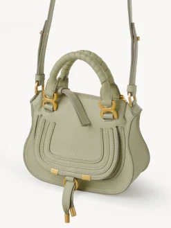 Sacs À Bandoulière-Chloé Mini Sac Double Porte Marcie Faded Green