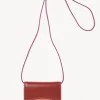 Pochettes-Chloé Mini Sac Porte-Cartes Layers Cement Beige