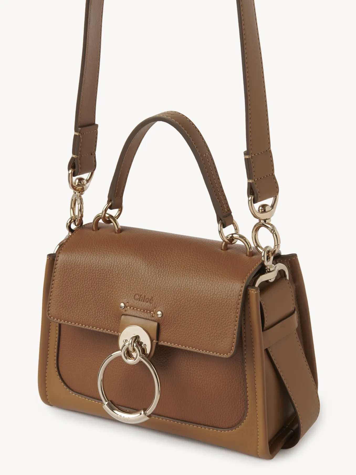 Sacs À Bandoulière-Chloé Mini Sac Tess Day Pottery Brown