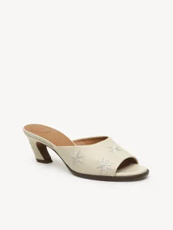 Mules-Chloé Mules A Talon Oli Eggshell