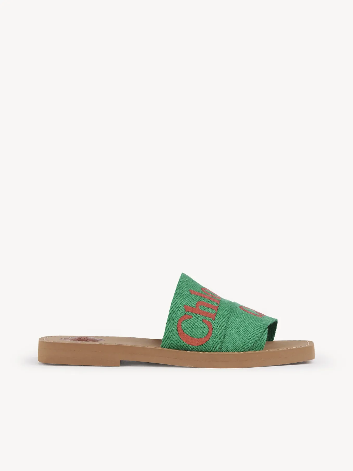 Tenues De Plage-Chloé Mules Plates Woody Green - Orange 1