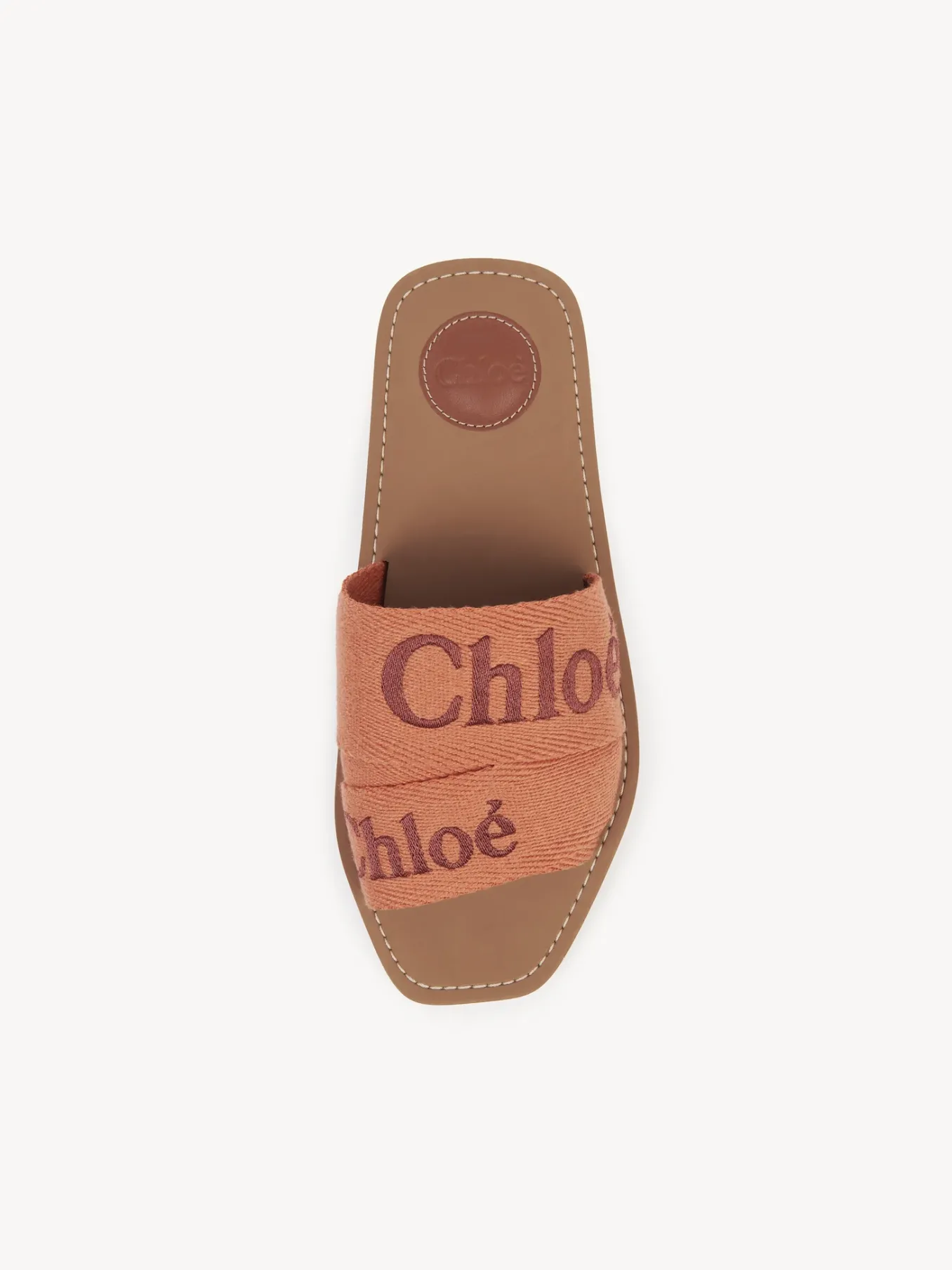 Tenues De Plage-Chloé Mules Plates Woody Orange - Orange 1