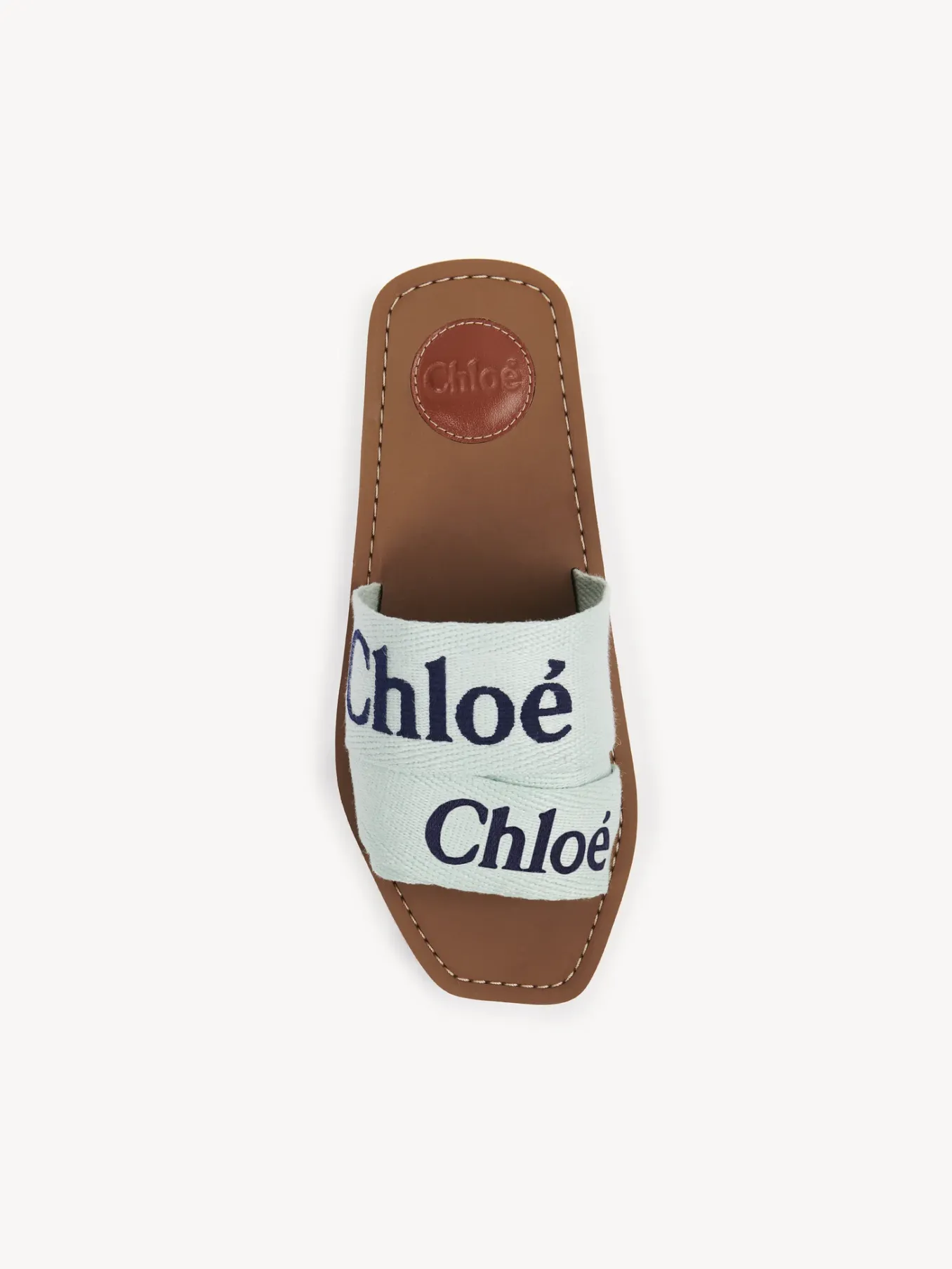 Tenues De Plage-Chloé Mules Plates Woody Green - Blue 1