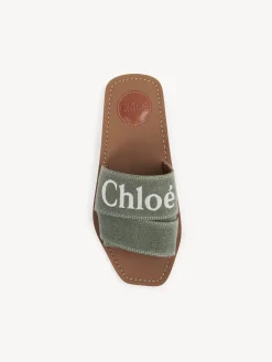Tenues De Plage-Chloé Mules Plates Woody Wide Forest