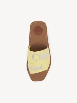 Tenues De Plage-Chloé Mules Plates Woody Yellow - Beige 1