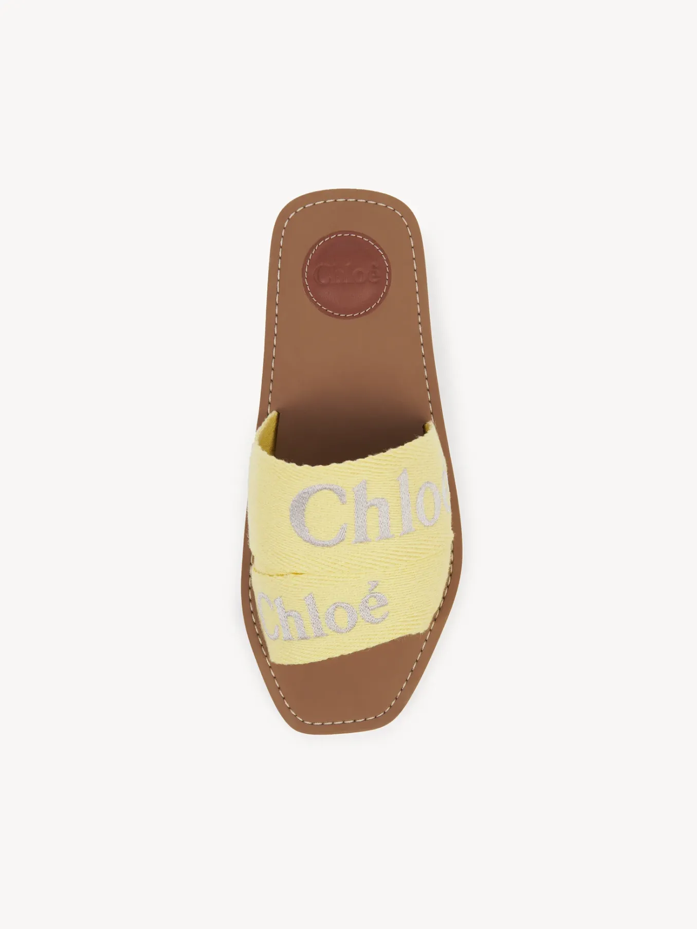Tenues De Plage-Chloé Mules Plates Woody Yellow - Beige 1