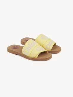 Tenues De Plage-Chloé Mules Plates Woody Yellow - Beige 1