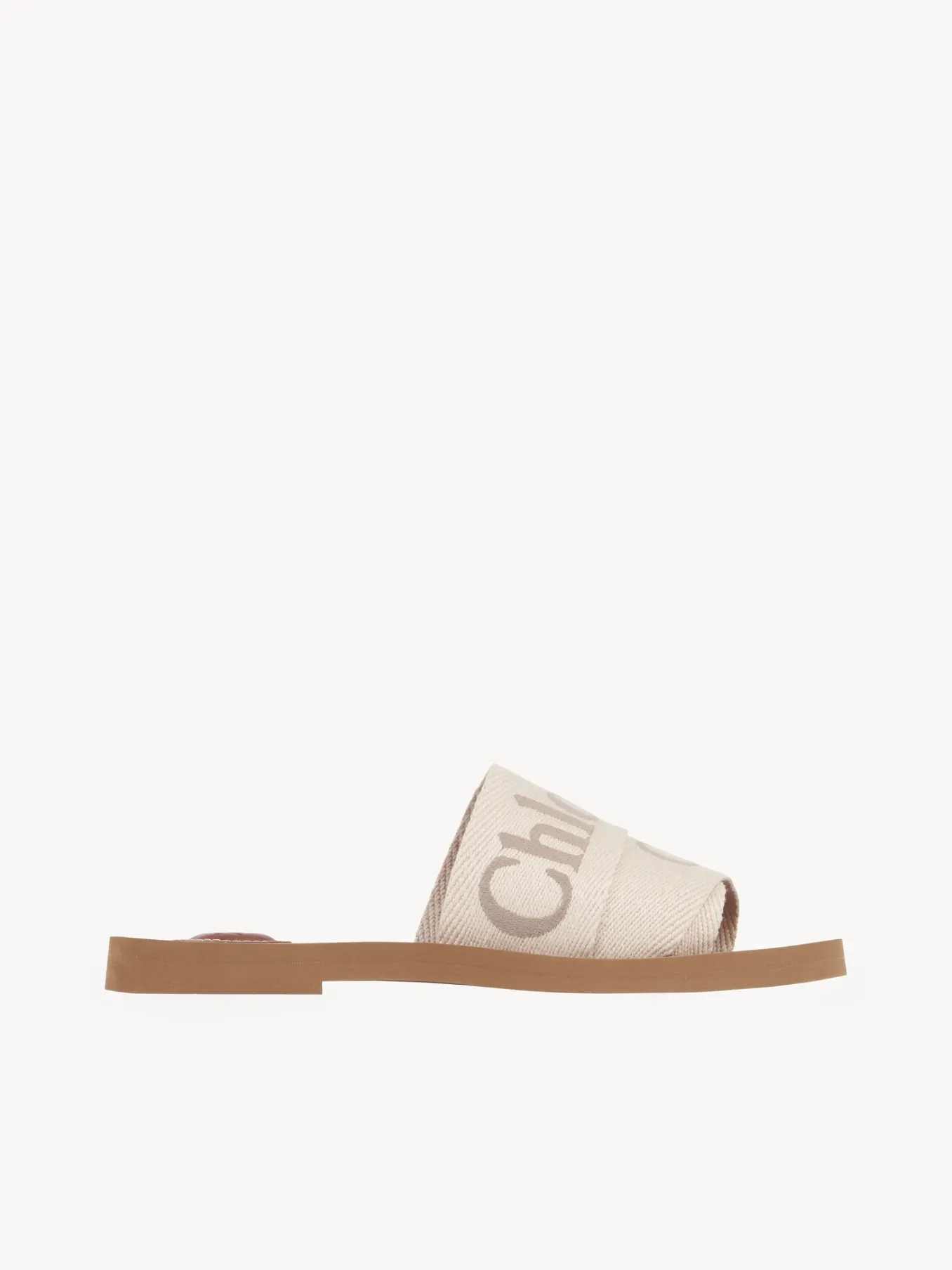 Tenues De Plage-Chloé Mules Plates Woody Blushy Beige