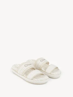 Tenues De Plage-Chloé Mules Rori Eggshell