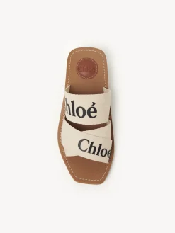 Lin-Chloé Mules Woody Blanc