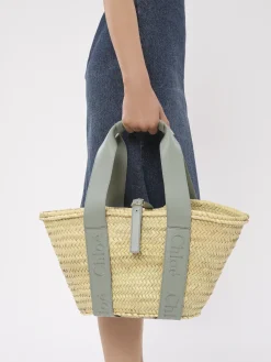 Sacs Cabas-Chloé Panier Chloe Sense Bay Green