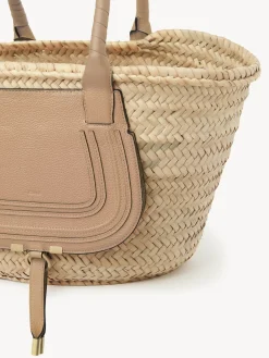 Sacs Cabas-Chloé Panier Marcie Light Tan