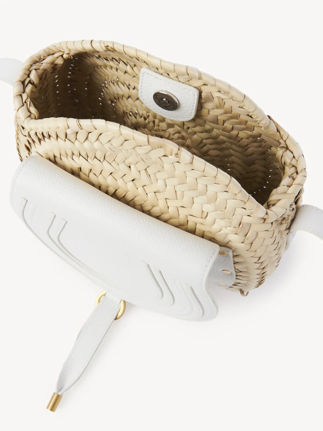 Sacs À Bandoulière-Chloé Panier Rond Porte Épaule Marcie Blanc