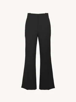 Pantalons Et Shorts-Chloé Pantalon Bootcut Court Noir